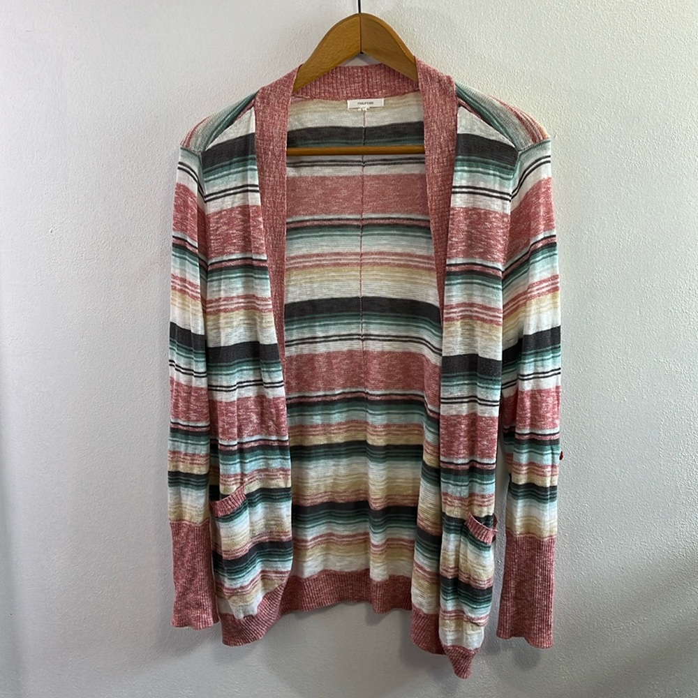 Maurices Lightweight Multi Colored Striped Cardigan Sweater Size 1 XL XXL